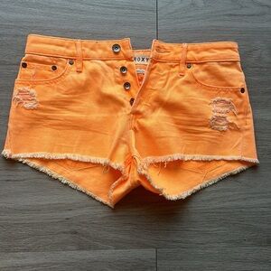 NWOT Roxy neon orange shorts – size 27